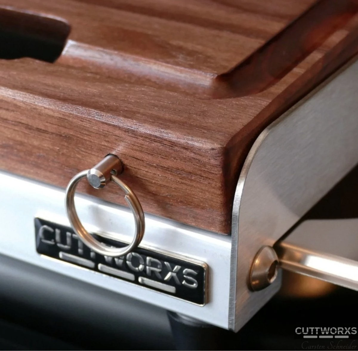 Cuttworxs Notenhouten Snijplank XL Met Sap Geul En Geïntegreerde Opvangbak - Afbeelding 3