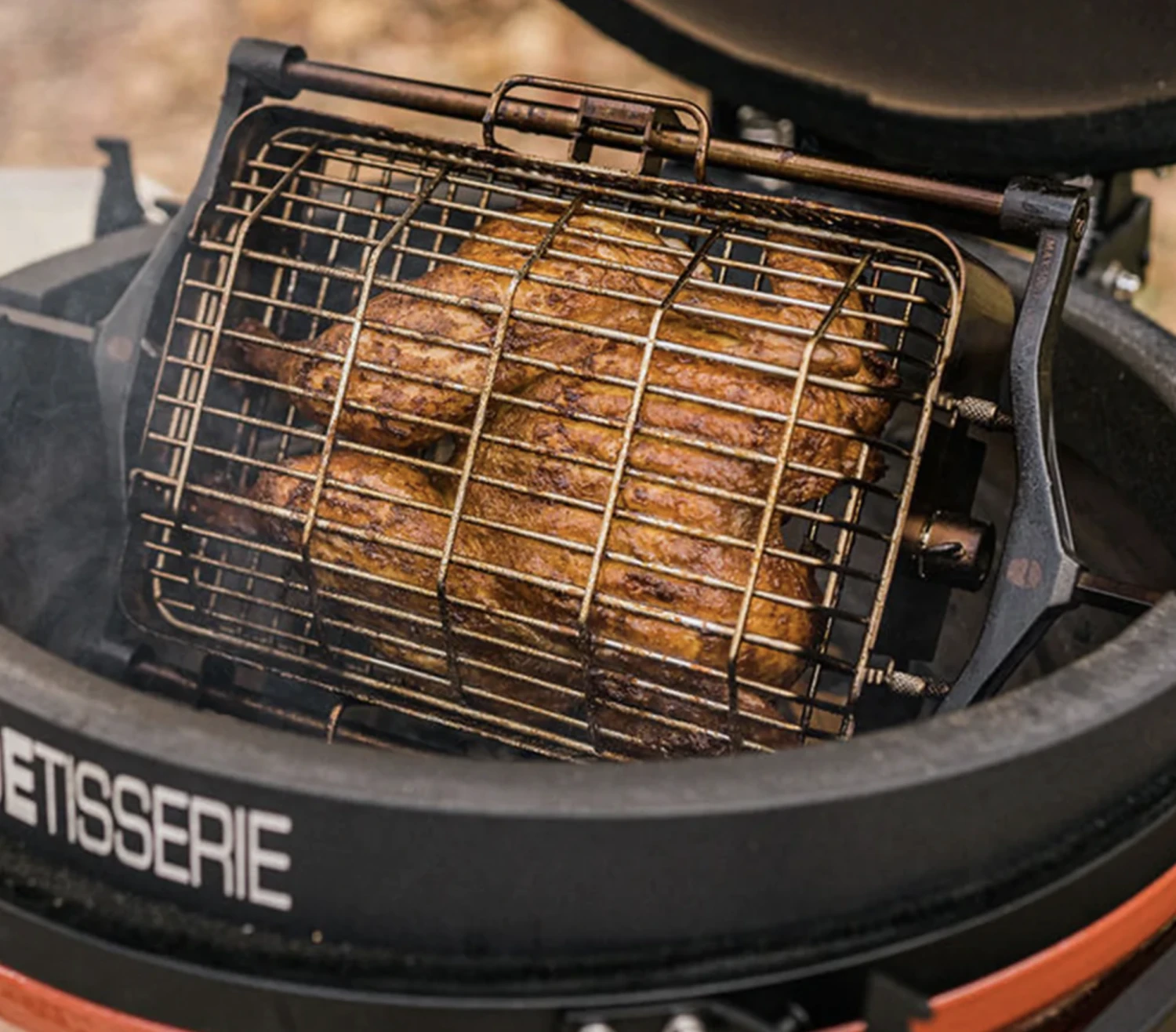 Kamado Joe JoeTisserie Basket Set Spit Mand - Afbeelding 7