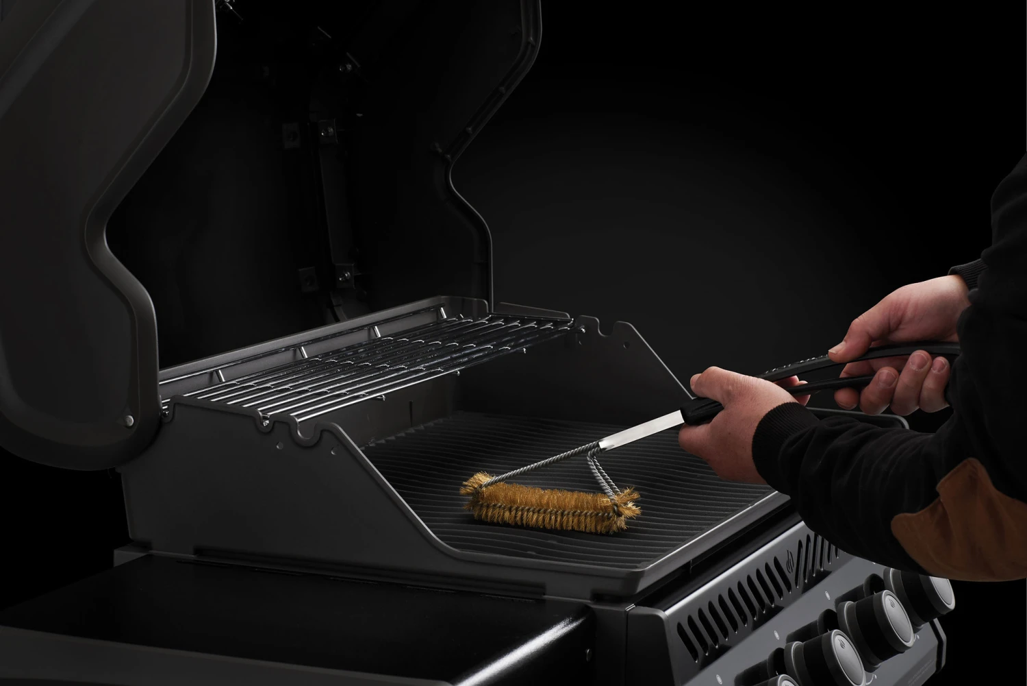 Napoleon Messing Grillborstel 3x Parallel - Afbeelding 2