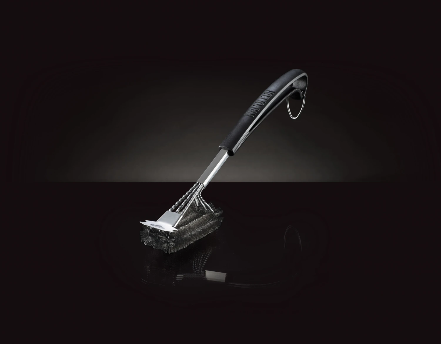 Napoleon RVS Grillborstel 3x Parel Met Schraper - Afbeelding 2