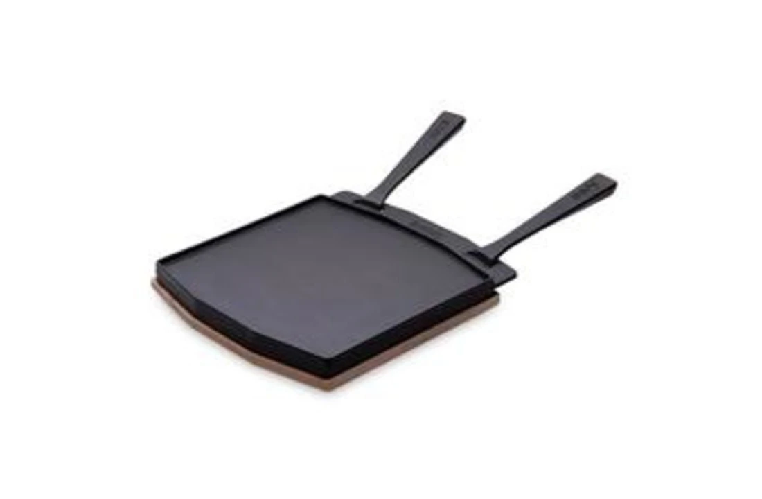 Ooni Dubbelzijdige Grizzlerplaat Met Afneembare Greep En Houten Bord - Afbeelding 3