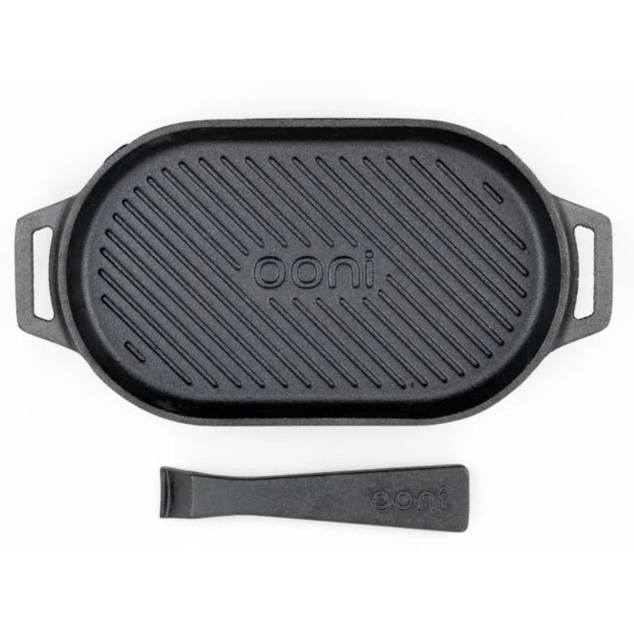 Ooni Gietijzeren Grizzler Pan Met Afneembare Greep En Houten Bord - Afbeelding 4